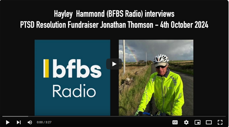 watch the video - Jonathan Thompsons last ride for ptsd resolution