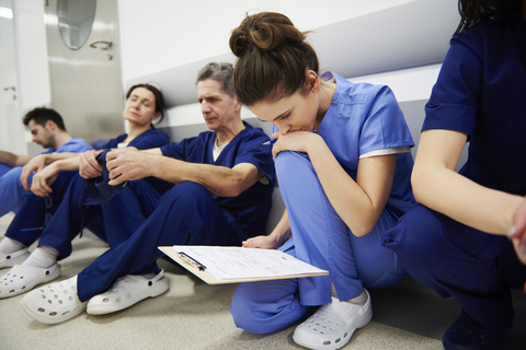 tired nursing staff